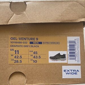 ASICS Gel-Venture 9 Men's Athletic Shoes - Graphite Grey and Black